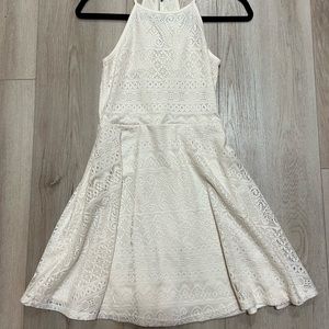 Above knee length lace dress